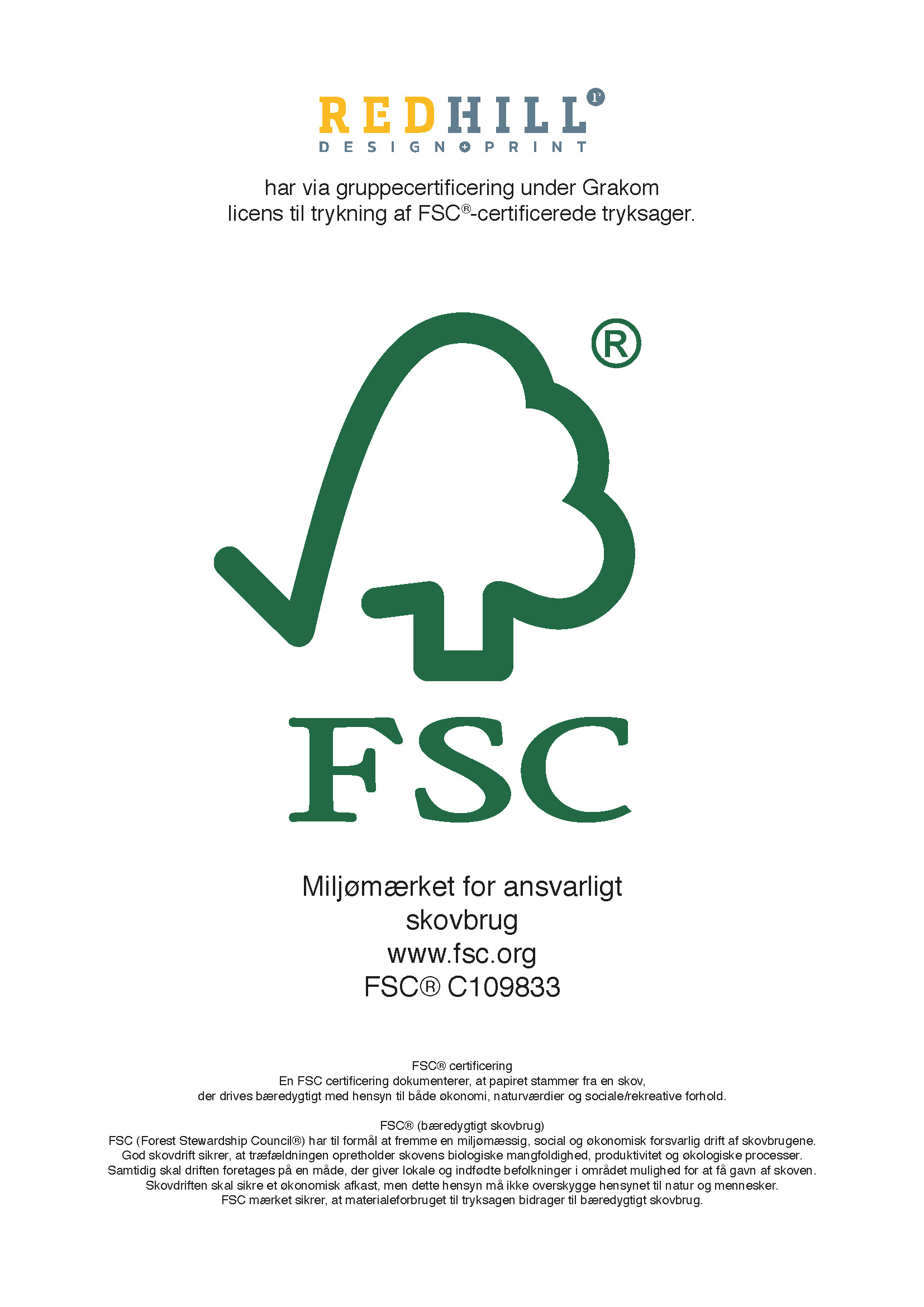 FSC® | Redhill Design &amp; Print
